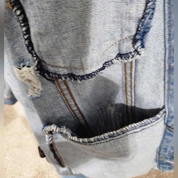 Distressed Denim Jacket - Picture 6 of 9